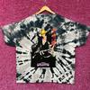 Футболка с tie-dye дизайном по аниме Bleach Ичиго Куросаки