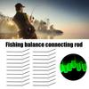 20Pcs Luminous Fly Fishing Anti-Tangle Feeder Tube with Snaps Hook 15/20/25cm Fishing Balance Connector for Teaser Saltwater Bait Cage