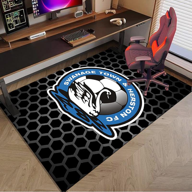 Swansea City Afc Crest Area Rug for Office, Chair Rug, Decorative Carpet Livingroom Mat, Large Size Fan gifts Christmas gifts