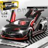Масштаб 1/24 Lambo Aventador SVJ63, литая под давлением модель автомобиля, игрушечный автомобиль с откатным механизмом, звуком и светом для детей, коллекция подарков для мальчиков и девочек