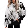 Цветочный Растительный 3D Принт Толстовка Женская Мода Большие Толстовки Женские Толстовки Бабочка Пальто Толстовка С Карманом Пуловер Sudad