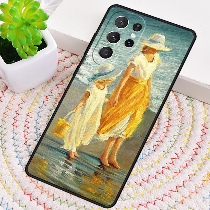 Супермама Девочка Мальчик Сын Дочь ТПУ Чехол для Телефона Для Samsung Galaxy note 10 pro S26 S25 S24 S23 S22 Ultra Plus S21 FE S20 Чехол