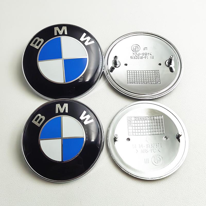 BERV3 82mm 74mm Car Front Hood Emblem Logo Rear Trunk Badge For BMW E90 E39 E46 E30 E36 E87 E60 E92 E92 M2 M3 M4 M5 Accessories
