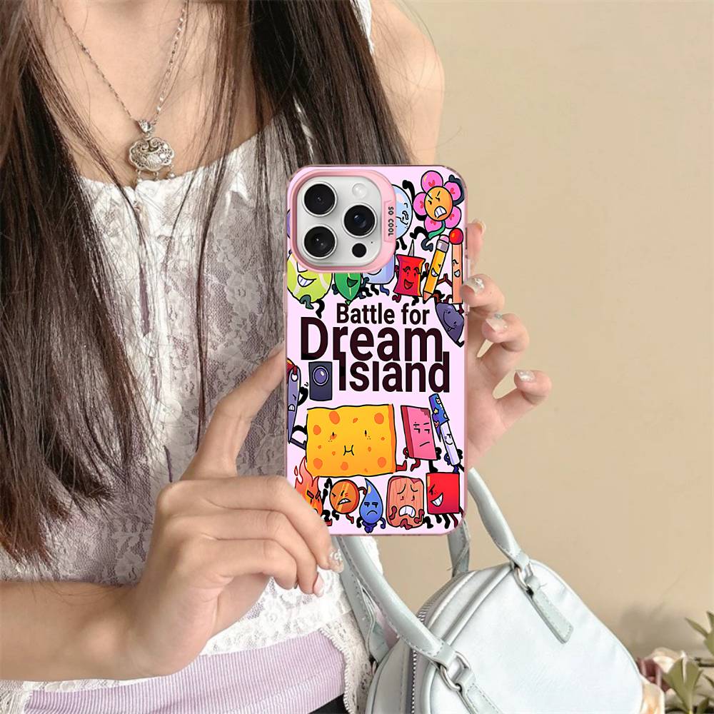 Anime Bfdi Battle For D-Dream Island Phone Case For IPhone 16 15 14 13 12 11 17 Pro MAX Plus Pro Matte Shockproof Cover