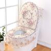 Four Seasons Universal U-shaped Toilet Seat Pads 3 Pieces/Set European Lace Toilet Seat Cushion Household Toilet Decoration Mats