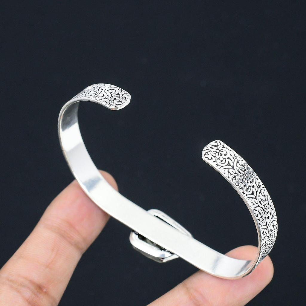 Womens day Sale 925 Silver Abalone Shell Stone Engagement Unique Bangle Jewelry