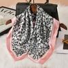 New Leopard Pattern Fashion Versatile Printed Square Scarf  Spring and Autumn Fashion Versatile High Quality Shawl Headscarf