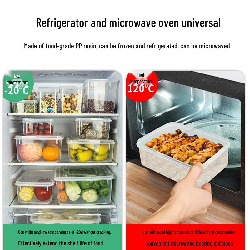 Контейнер для хранения свежих продуктов - Утолщенный пластиковый контейнер пищевого качества для холодильника и кухни