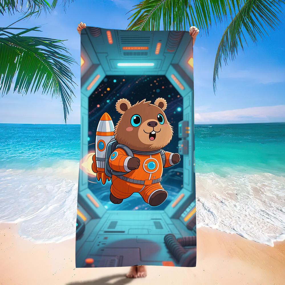 New Cute Animal Printed Microfiber Beach Towel Quick Dry Absorbent Soft Bath Towel For Kids