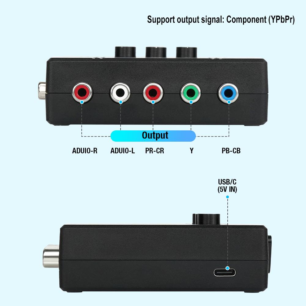 Bitfunx RGBS VGA в YPBPR Компонентный Конвертер SCART в YPBPR YCBCR Для Ретро Игровых Консолей Nintendo 64 PS1 PS2 Dreamcast