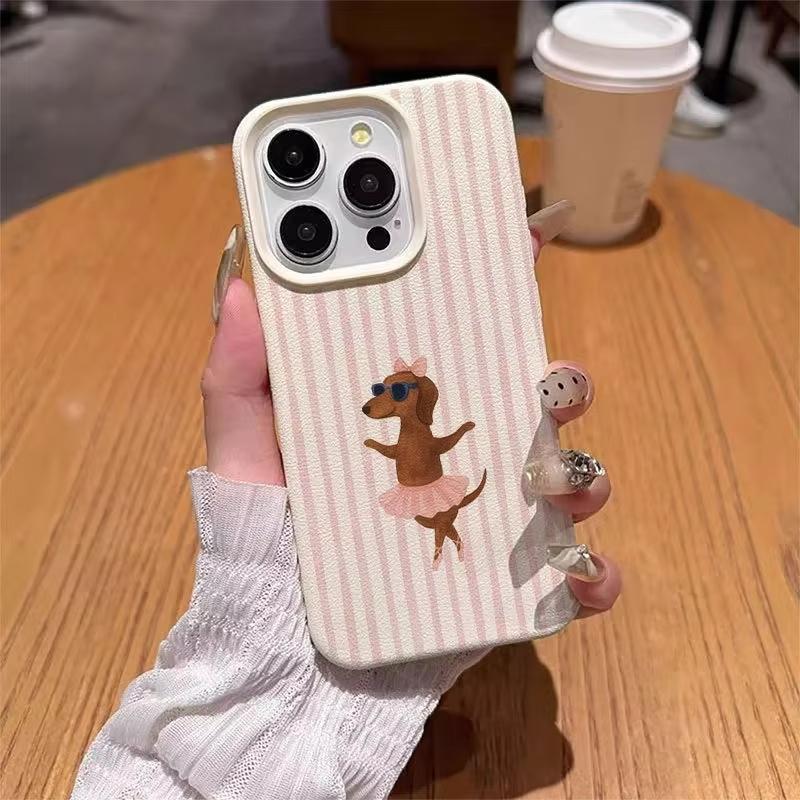 Чехол для телефона с узором в полоску, балет, такса для Xiaomi Redmi Note 14 13 12 11 Pro Plus 4G 5G 10 9 8 15C 14C 13 12C 10C