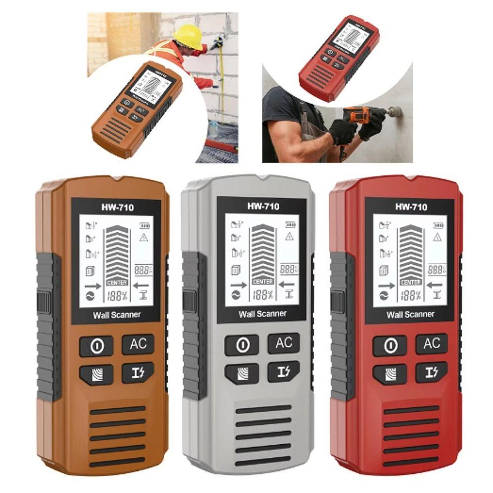 6-in-1 Handheld Metal Detector AC Cable Wires Depth Tracker  Metal Pipes Detection