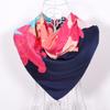 Ladies Daisy Large Square Scarves  New 90*90cm Spring Autumn Matt Satin Scarves Fashion Accessories Navy Blue Silk Scarf