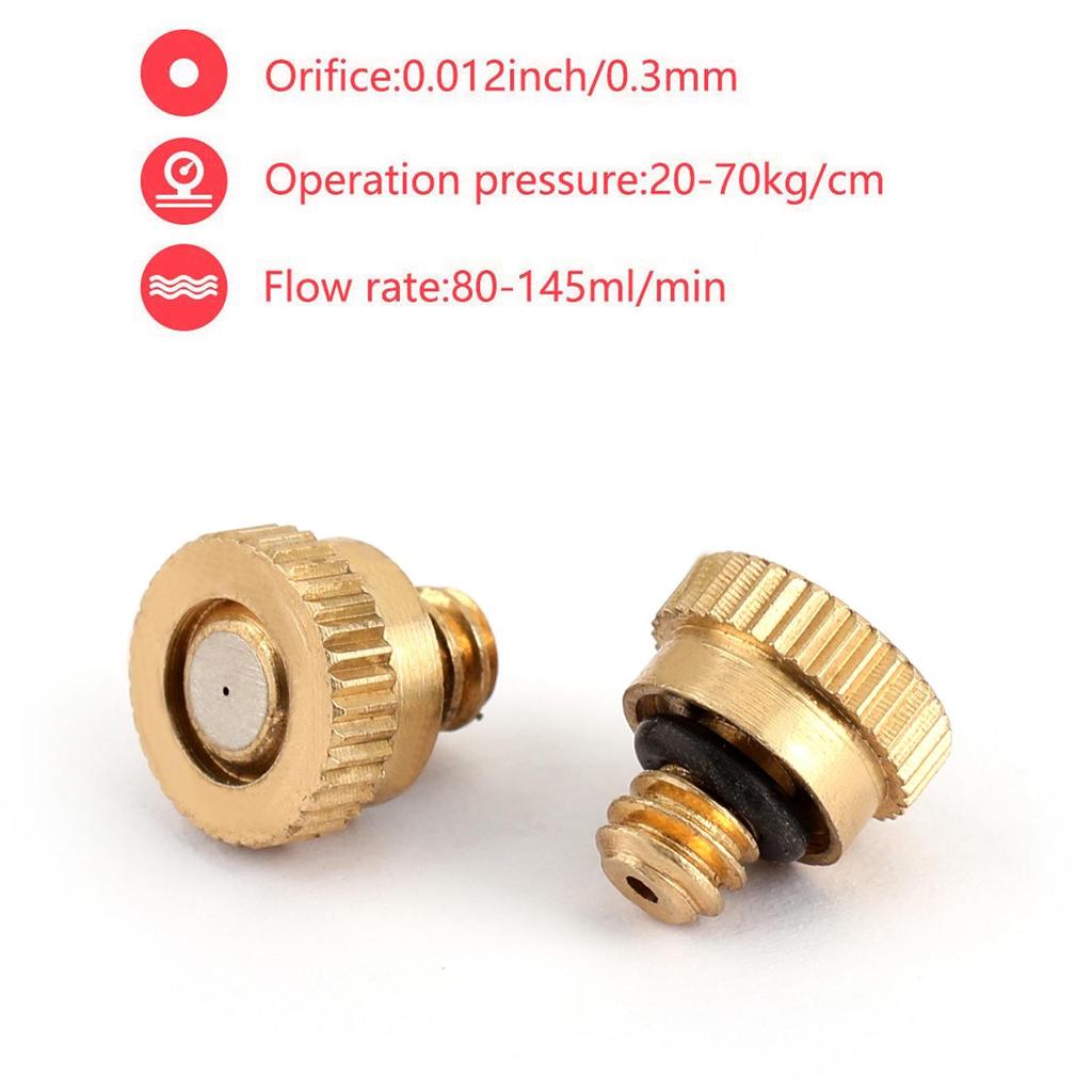 10X Латунные форсунки для распыления воды, распылитель для системы охлаждения 0,012" 10/24