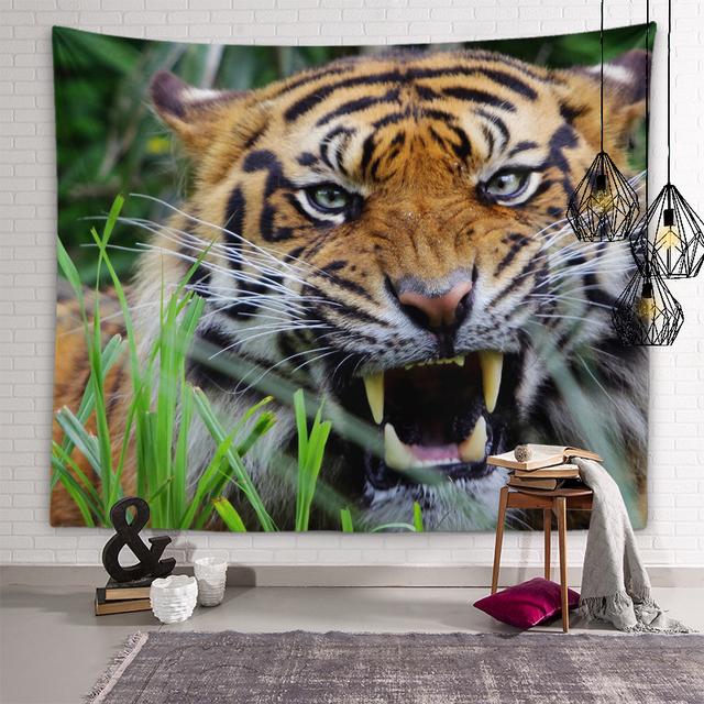 Tiger Lion Tapestry Kids Room Decoration Animal Wall Art Decoration Tapestry Living Room Bedroom Dorm Room Home Decor
