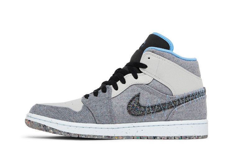 Men's Sneakers Jordan 1 Mid Crater Grey University Blue Grey/Neutral Grey/University Blue/Black