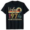 Vintage 1974 51th Birthday 51 Years Old Limited Edition Men Women T-Shirt Wife Husband B-Day Presents Quote Tee Tops