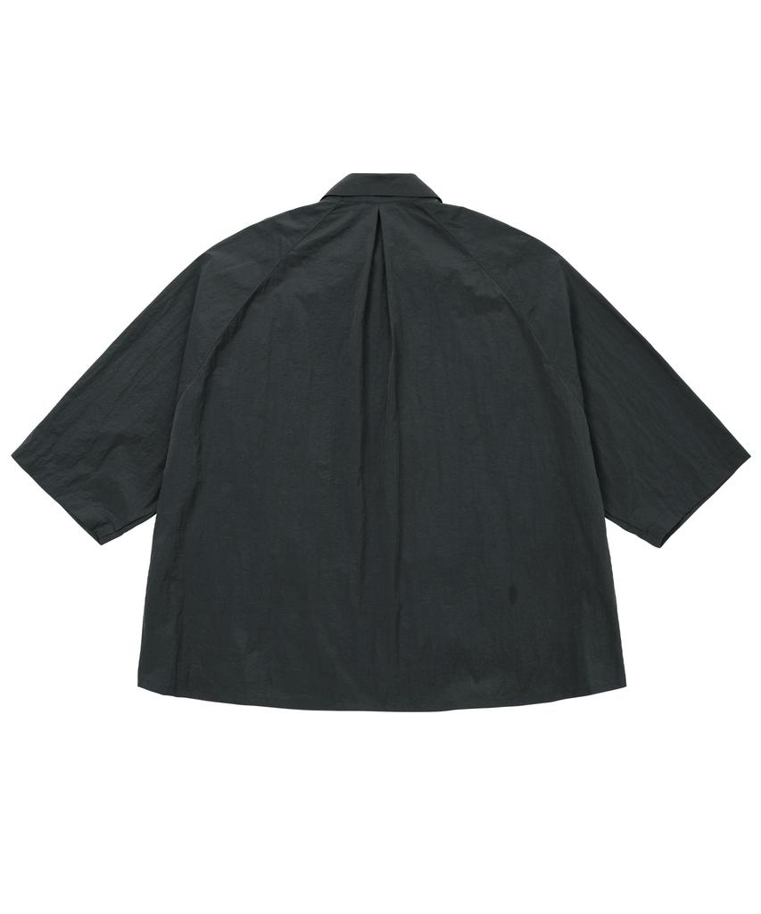 AJOBYAJO Nylon Cape Shirt [Charcoal]