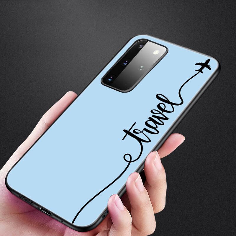 Забавный чехол для телефона с картой путешествий для Samsung Galaxy S20 S21 FE S10 Lite Note 20 10 Lite S8 S9 S10E S10 Plus, ультра черный мягкий чехол