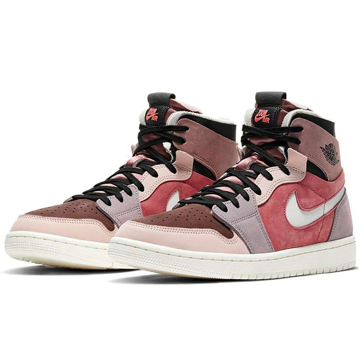 Женские кроссовки Air Jordan 1 High Zoom Canyon Rust Pink Sail Purple-Smoke CT0979-602