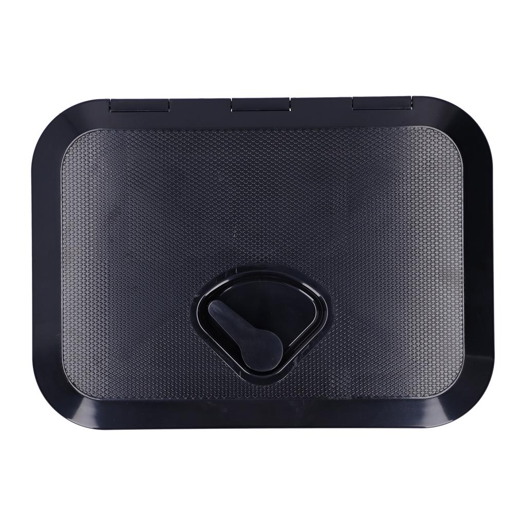 Marine Boat Deck Access Hatch Inspection Cover Ultraviolet Resistant Black 14.75x10.6in