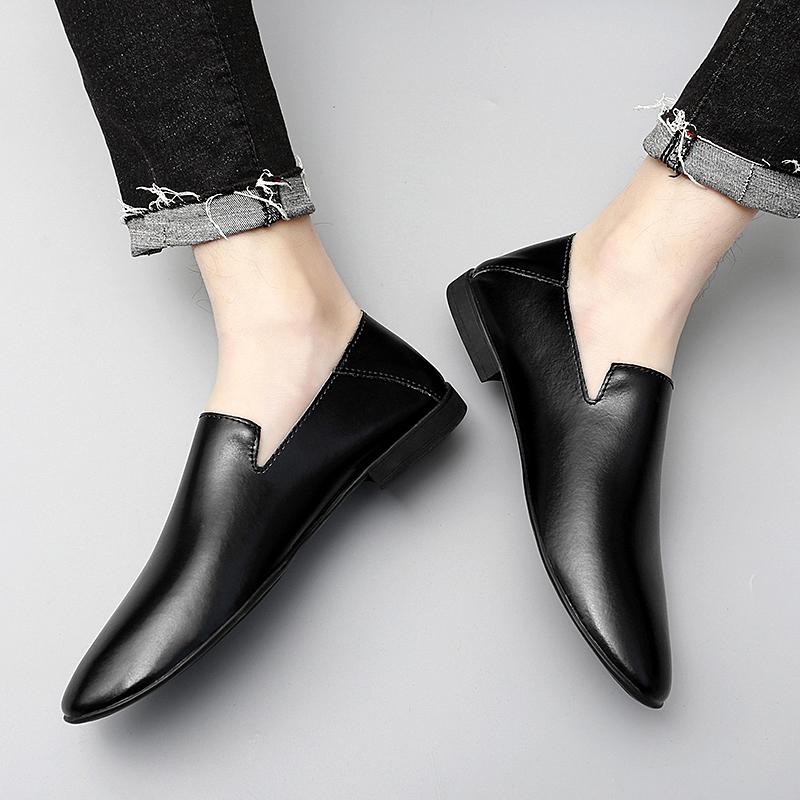 Fashion Classic Brand Men's Leather Casual Shoes High-end Banquet Dress Shoes Retro Brown Office Men's Business Work Shoes Daily Comfort