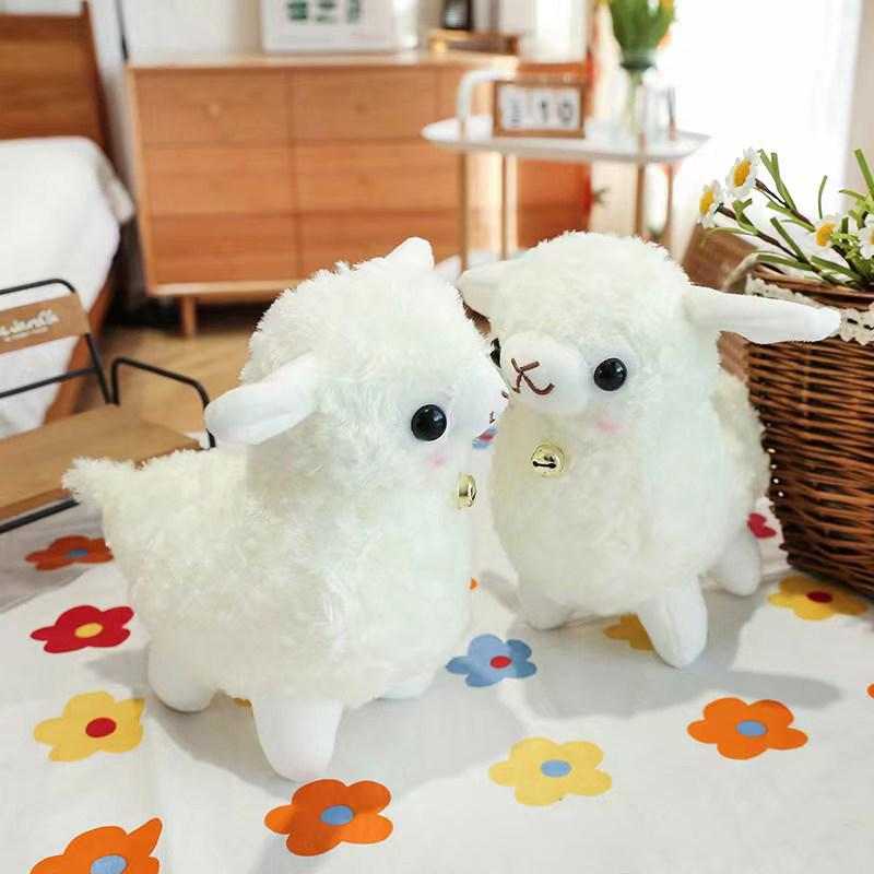25 см супер милый колокольчик овечка плюшевые куклы кавайный колокольчик овечка тряпичная кукла альпака игрушки чучело мягкое животное день рождения свадьба вечеринка игрушка подарок