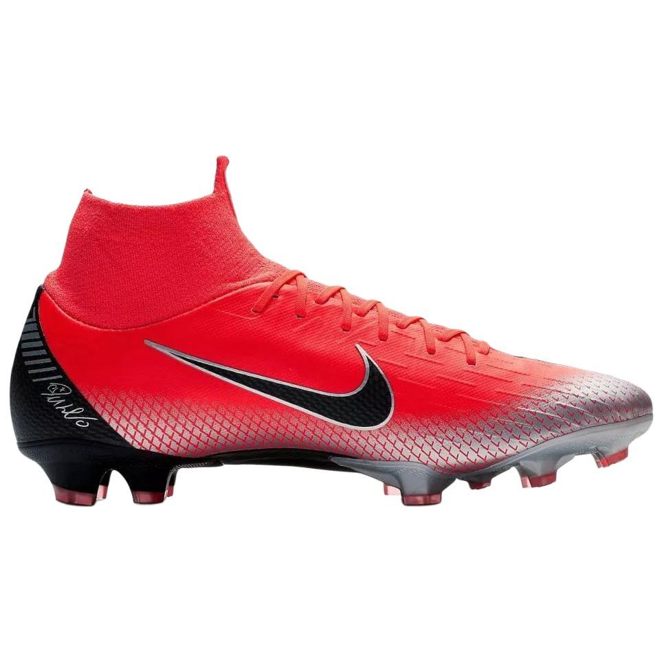 Nike Mercurial Superfly 6 Pro CR7 FG Ярко-малиновые Мужские Бутсы Красный Черный-Хром-Темно-серый AJ3550-600