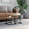 Coffee Tables, Nestable, 2 Pcs., Sonoma Oak