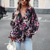 Long-sleeved Women's Shirt Autumn Temperament Elegant Floral Blouse Women