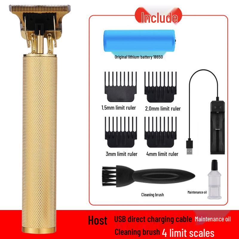 Электрическая машинка для стрижки волос T9 Bald - Профессиональная перезаряжаемая машинка для гравировки и бритья с масляной головкой