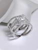 Huitan Brilliant Cubic Zirconia Wide Rings for Women New Cross Designed Lady Finger Accessories Powerful Fashion Party Jewelry
