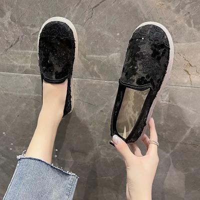 Лоферы с круглым носком Женские туфли на плоской подошве Низкий каблук Элегантные Слипоны Женская обувь Высокое качество Мода Y2k Отпуск Комфортные Распродажа