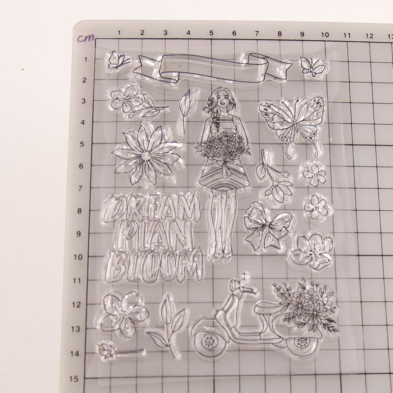 Fairy Lady Girl Transparent Silicone Clear Stamps for Seal DIY Scrapbooking Photo Album Decor Art Man People