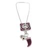[C7675] - Designer Necklace 'Byzance' Bordeaux Red