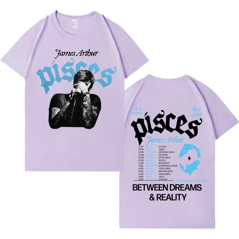 Singer James Arthur 2026 Gothic Album Graphic Tees Mens Y2K Clothes Aesthetic Oversized Comfort Short Sleeve TShirts Teenagers