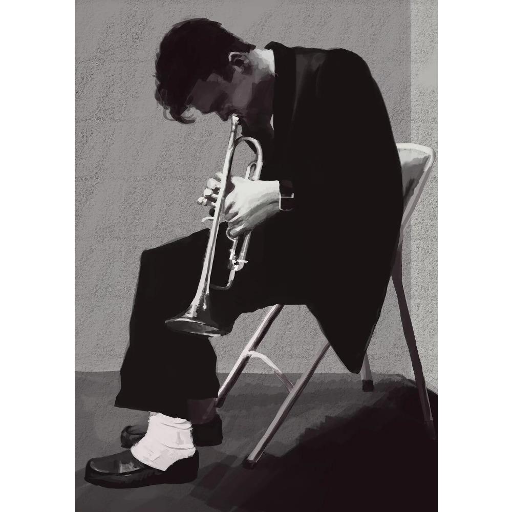 Cold Jazz Trumpet Player Chet Baker Vintage Photograph Poster Jazz Live Music Prints Canvas Painting Wall Art Picture Home Decor