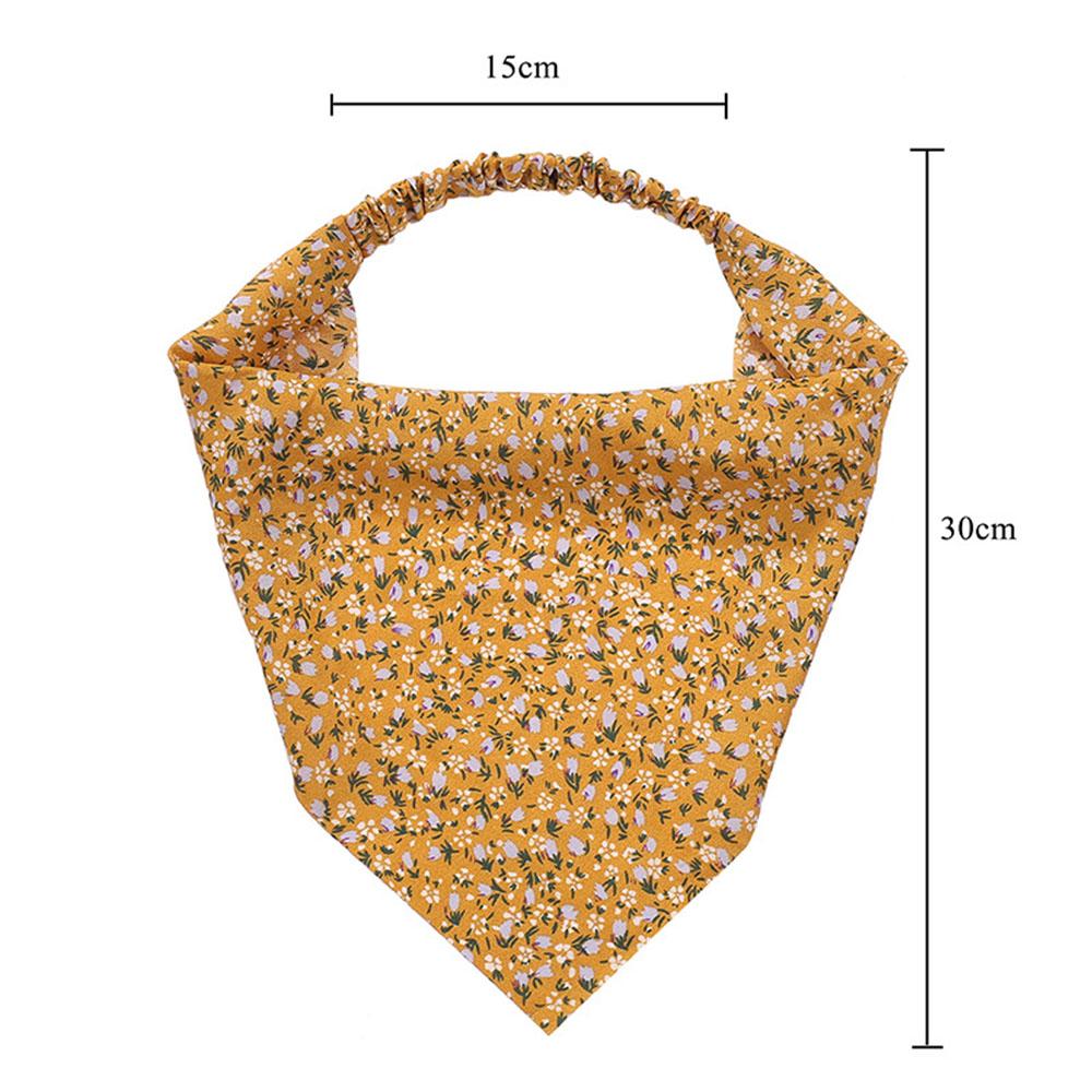 Ткань Женская эластичная повязка на голову с цветочным принтом Цветочный тюрбан Треугольная повязка на голову Аксессуары для волос