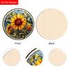 Rustic Wooden Sign with Sunflower Pattern, Round Sign for Front Door, Wall Hanging Decor, Ideal Gift for Friend & Family