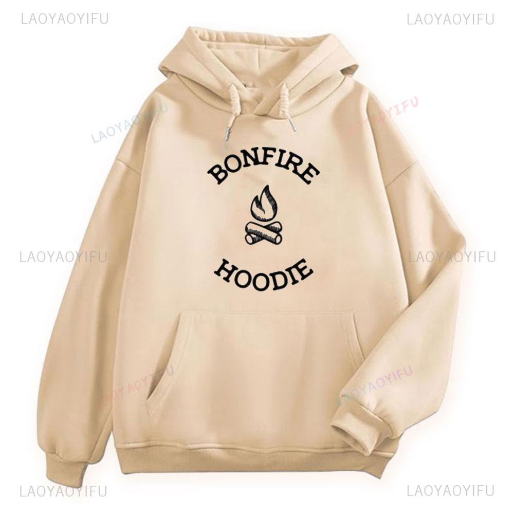 Autumn Hoodie Bonfire Hoodie Sweater Fall Camping Winter Sweatshirt Gift Creativity Style Street Fashion Men Unisex Hoodie