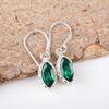Green Emerald Gemstone Earring Jewelry, Handmade Gorgeous Silver Earring, 925 Sterling Silver Jewelry For Wedding Gift