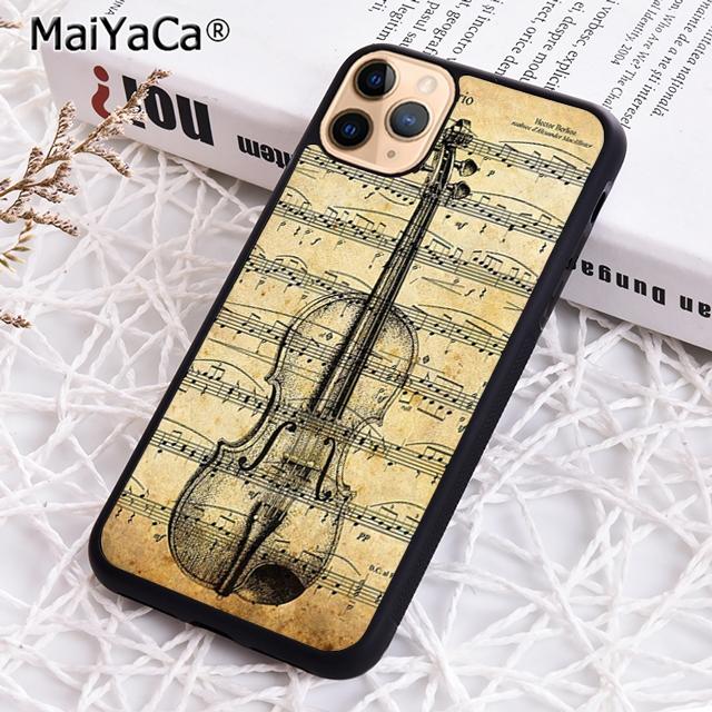 Музыкальные ноты Скрипка Классический Чехол для телефона Для iPhone 17 Air 16 15 14 plus 12 13 pro max Защитная крышка coque