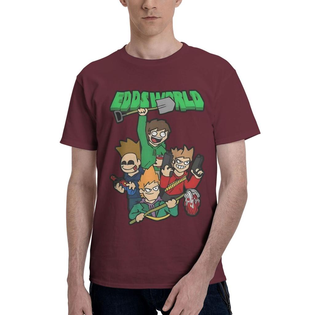 Аниме Eddsworld Телесериал 100% Хлопок Повседневная Дышащая Удобная Винтажная Новая Подарки И Футболки Смешная Рубашка