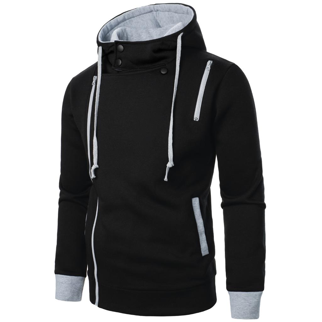 Zip-Up Cool Y2k Clothing Fashion Hoodies Mens Осень-зима с длинным рукавом, подходящая по цвету толстовка с капюшоном, толстовка с капюшоном, футболка Yasheng