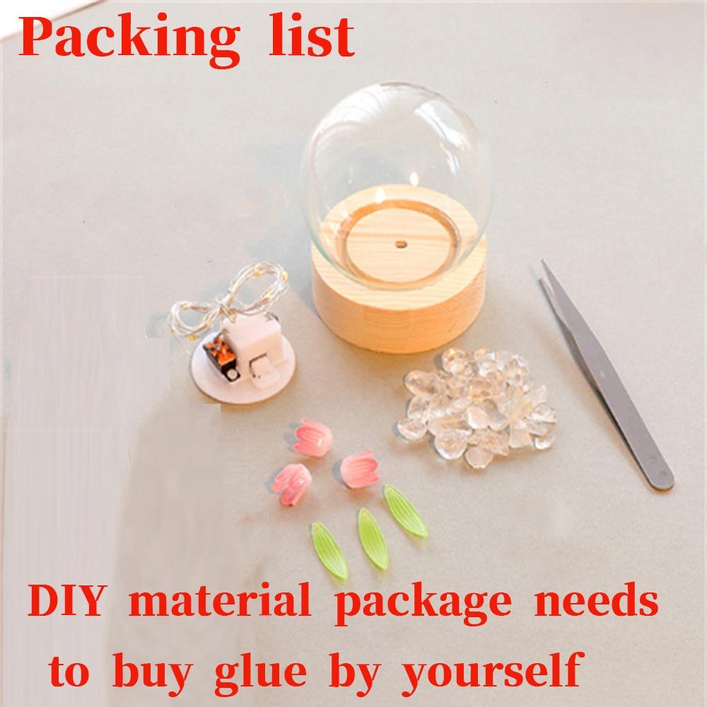 Милый подарок на День Святого Валентина подруге DIY Материал Цветочная лампа Тюльпан Ночной светильник Декор комнаты