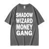 Joeyy Shadow Wizard Money Gang Футболки с принтом букв Смешная футболка с мемом Y2K Мужчины Женщины Харадзюку Хип-хоп Оверсайз Уличная футболка