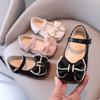 Girls' Princess Shoes with Big Bow and Soft Sole - Spring & Autumn Style, Korean Design, Square Toe Leather Shoes