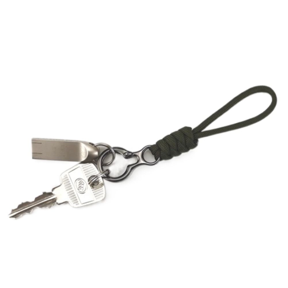 Anti-lost Paracord Keychain Wristlet Strap Braided Woven Keychain Car Key Holder