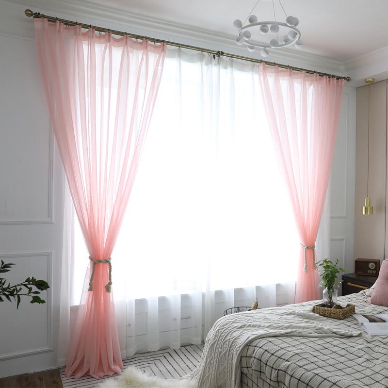 Дорителён Занавеска из чистого хлопка и льна, белая пряжа