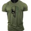 Summer New Fashion Men's T-Shirt 3D Printed Military Skull Drape Fitness Short Sleeve Sportswear Men's Clothing T-Shirt